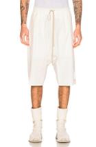 Rick Owens Basket Swinger Shorts In White