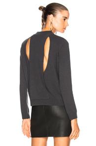 Michelle Mason For Fwrd Choker Sweater In Gray