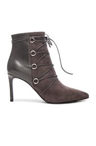 Saint Laurent Paris Lu Booties In Gray