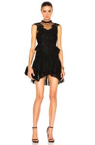 Jonathan Simkhai Delicate Layered Ruffle Dress In Black