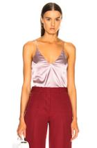 Fleur Du Mal Luxe V-neck Cami In Purple