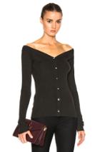 Tibi V Neck Decolate Cardigan In Green