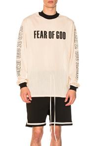 Fear Of God Mesh Motocross Jersey In Black,neutrals