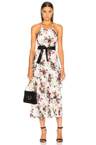 Marissa Webb Everleigh Print Dress In Floral,white