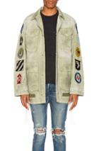 Off-white Patches Field Jacket In Green