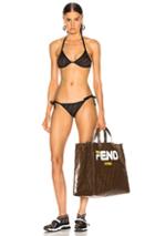 Fendi Logo Bikini In Abstract,black,neutral
