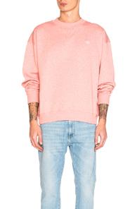 Acne Studios Yana Face Sweatshirt In Pink
