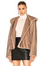 Helmut Lang Faux Mink Fur Bomber In Neutrals,brown