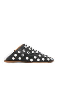 Acne Studios Mike Stone Leather Mules In Black