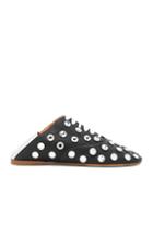 Acne Studios Mike Stone Leather Mules In Black