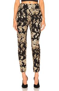 Michelle Mason Trouser In Black,floral