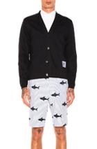 Thom Browne Trompe L'oeil Sport Coat Cardigan In Blue