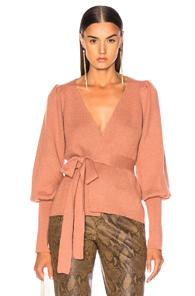 Ulla Johnson Lyra Wrap Top In Pink