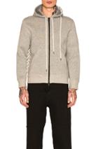 Craig Green Laced Bonded Hoodie In Gray