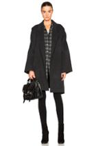 Helmut Lang Double Face Wool Cape In Gray