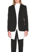 Comme Des Garcons Homme Plus Wool Gabardine Blazer In Black
