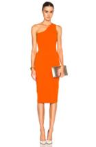 Victoria Beckham One Shoulder Dress In Orange