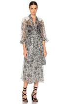 Zimmermann Empire Filigree Dress In Black,floral,metallics