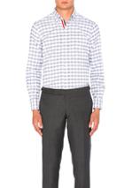 Thom Browne Gingham Check Oxford Shirt In Gray,checkered & Plaid