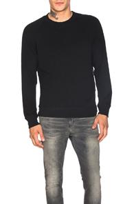 R13 Side Zip Sweatshirt In Black