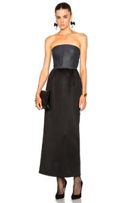 Maison Margiela Soft Neoprene Strapless Dress In Black