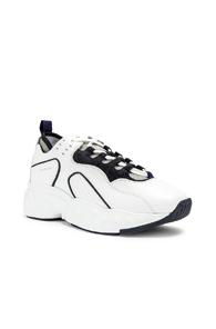 Acne Studios Rockaway Leather Sneakers In Black,white