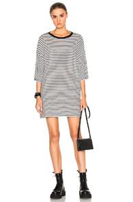 R13 Oversized Striped Boyfriend T In Stripes
