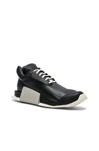 Rick Owens X Adidas Level Runner Boosts In Black