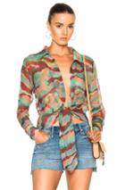 Adriana Degreas For Fwrd Martinique Knotted Top In Abstract,green,red