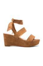 Alexandre Birman Suede Luma Wedges In Brown