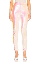 Balmain Sequin Leggings In Pink,white
