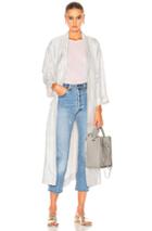 Zimmermann Winsome Robe Coat In White,blue,stripes