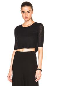 Soyer Cashmere Crop Top In Black