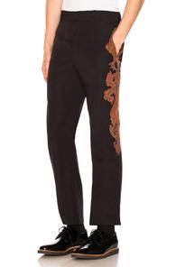 Alexander Mcqueen Paisley Print Trousers In Black,floral