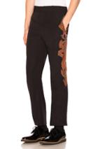 Alexander Mcqueen Paisley Print Trousers In Black,floral