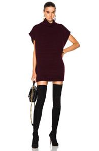 Victoria Victoria Beckham Sleeveless Funnel Neck Sweater In Red