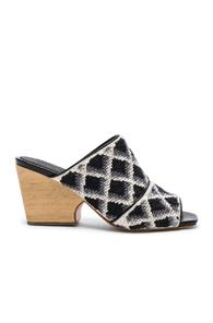Rachel Comey Dahl Mules In Black,geometric Print