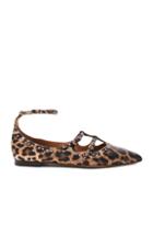 Givenchy Piper Leopard Print Leather Ballerina Flats In Brown,animal Print