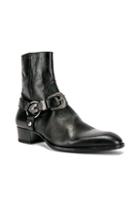 Saint Laurent Wyatt Harness Boots In Black