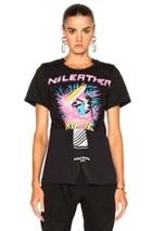 Stella Mccartney Jersey No Leather Surf Print T-shirt In Abstract,black,pink