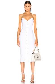 Fleur Du Mal Front Snap Dress In White