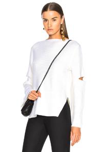 Stella Mccartney Boat Neck Sweater In Neutrals