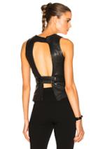 Marissa Webb Sue Leather Shell In Black