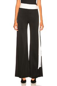 Galvan Crepe Vesper Trouser In Black,white