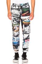 Adaptation Track Pants In Abstract,black,gray,white