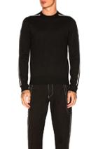 Comme Des Garcons Shirt Contrast Stripes Sweater In Black