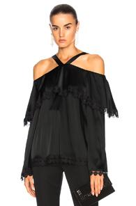 Jonathan Simkhai Fluid Off Shoulder Top In Black