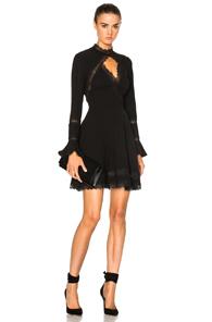 Nicholas Lace Insert Dress In Black