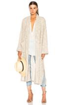 Raquel Allegra Shawl Robe In Neutrals,stripes