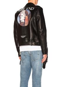 Off-white Chirico Biker Jacket In Black
